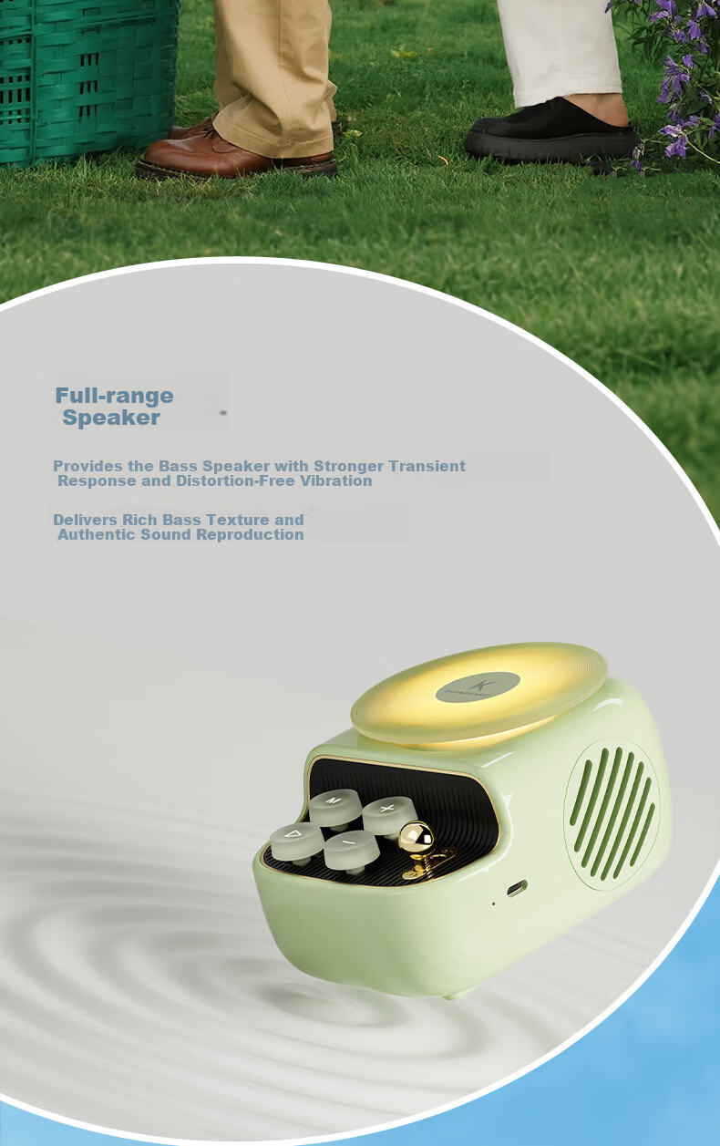 Kuangxiang Bluetooth Speaker with Karaoke, Aromatherapy, And Ambient Lighting, Dual Microphones, Adjustable Sound Atmosphere, Home Audio System with Retro Mechanical Buttons, Graduation Season Gift, K12 Gift Box Set 8
