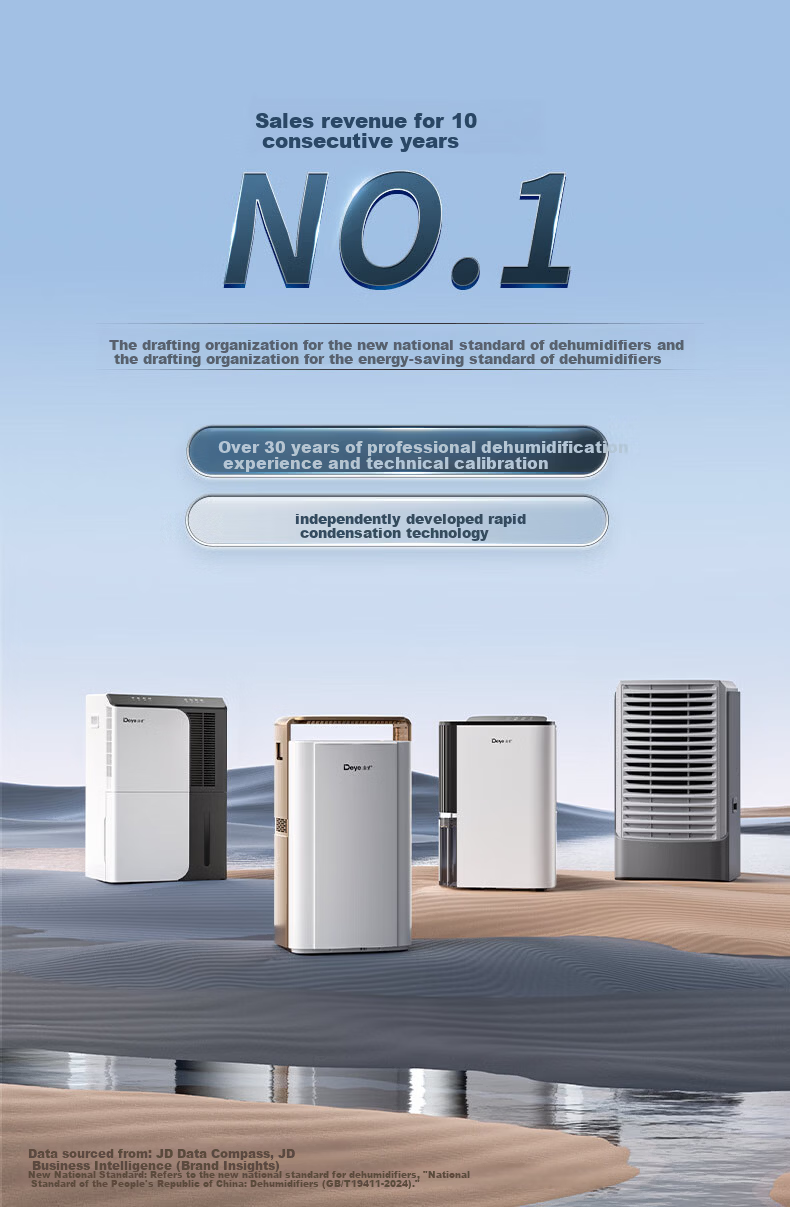 Deye Dehumidifier, Dehumidification Capacity 25 Liters/day, 45 Square Meters Household Quiet Basement Moisture Remover Dryer for Living Room And Bedroom, Mobile Phone Smart Control DYD-T22A3 2