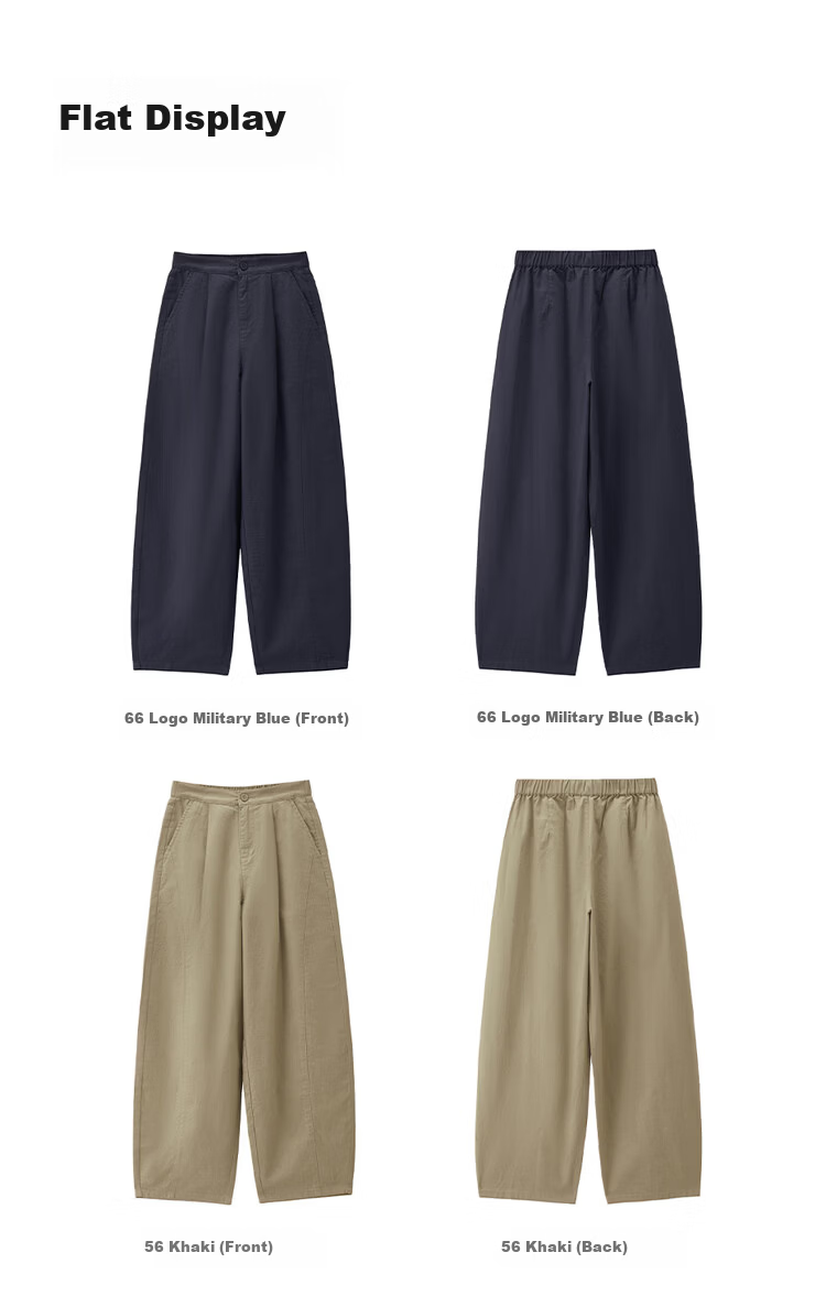 Giordano Women's Linen Pants 2026 Spring Cotton Linen Pleated Semi-Elastic Waist Casual Curved Pants 13416309 20