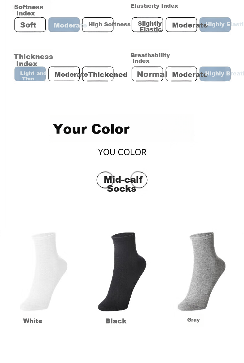 Qihaiqiu Disposable Compressed Socks Daily Use No Wash Unisex Sweat-Absorbing Breathable Travel Portable Black 10 Pairs 14