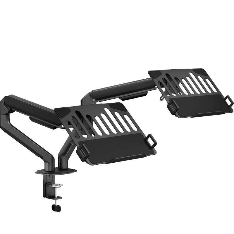 Brateck Beihu Laptop Stand Multi-Screen Expansion Mechanical Arm Dual Pneumatic Laptop Stand E350ez-2+APE40*2