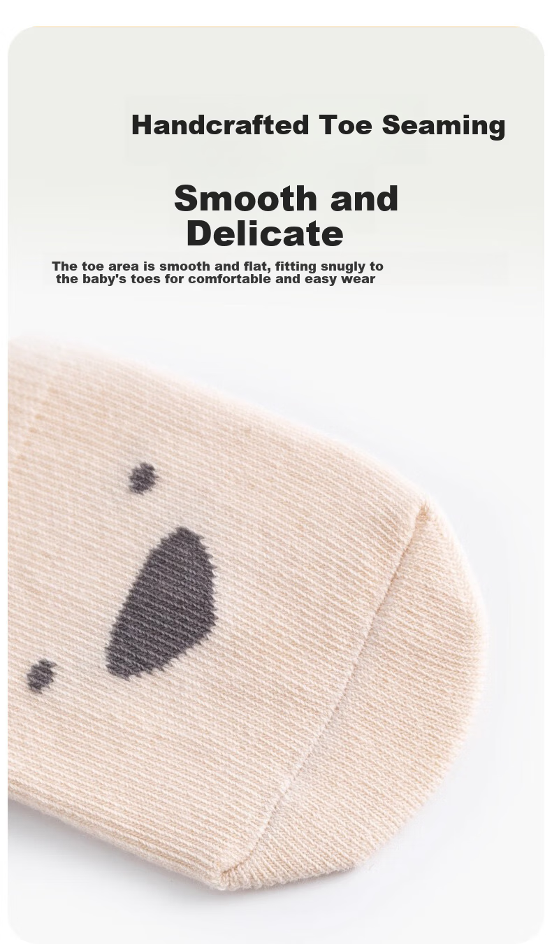 Aibaoshi Baby Socks for Spring And Autumn, Toddler Walking Floor Socks, Non-Slip Insulated Foot Covers, Children's Early Education Socks, Size L, 3 Pairs Pack, S725 5