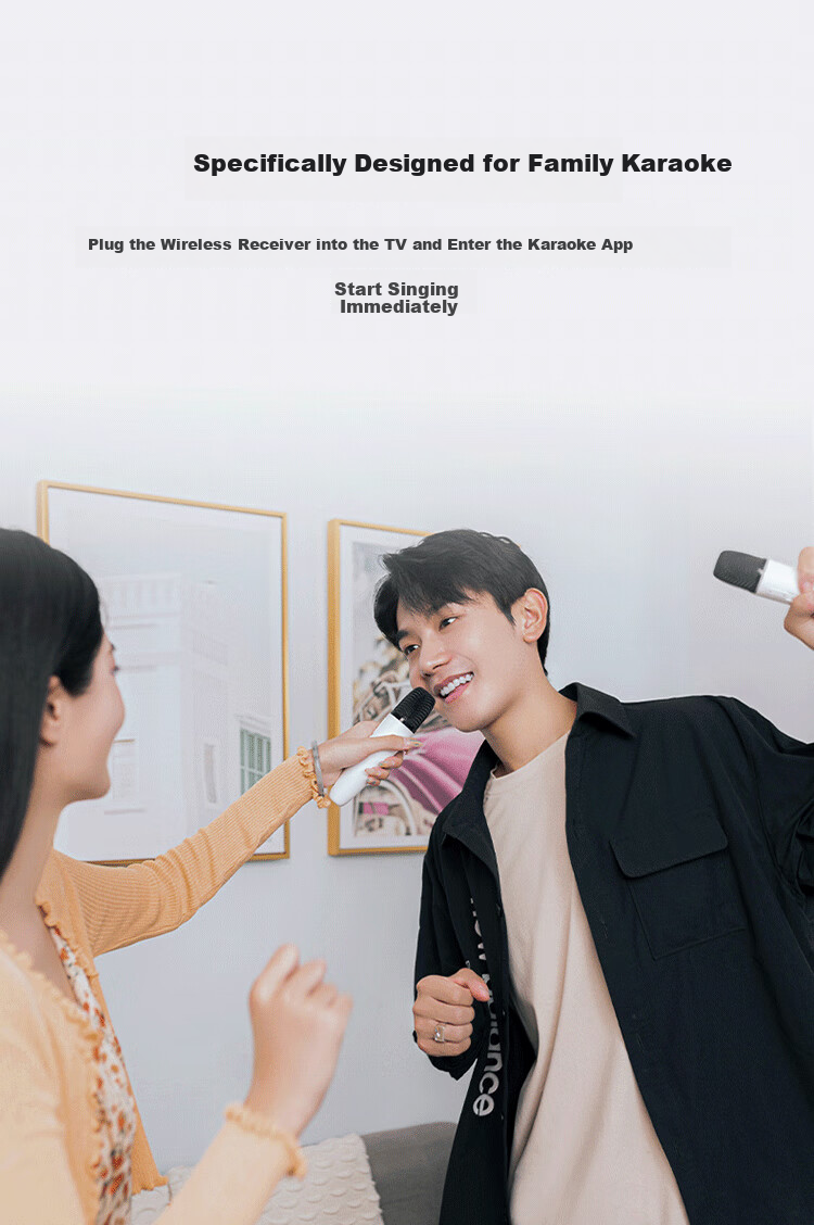 Coocaa Skyworth TV Dedicated K-Song Microphone Wireless Home Microphone Compatible with Skyworth/TCL TV Microphone/Xiaomi/Huawei Smart Screen Changhong Konka TV Microphone 2