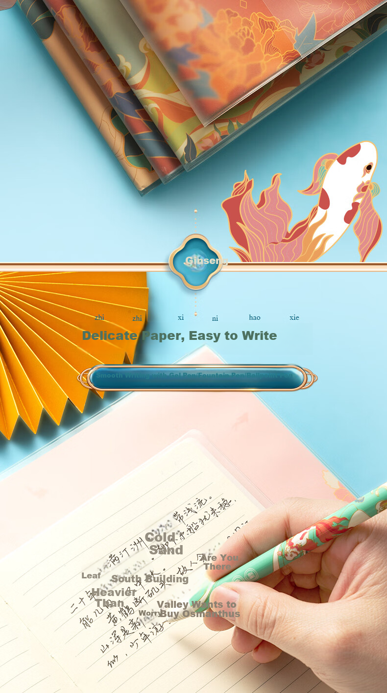 M&G Stationery A5/64 Sheets Glue-Bound Notebook, 4 Books, Notebooks for Notes, Memo Pads, Homework Books, Error Correction Books, Diary, Jianjian Green Grid JA5102D7 Essential for Exams 4