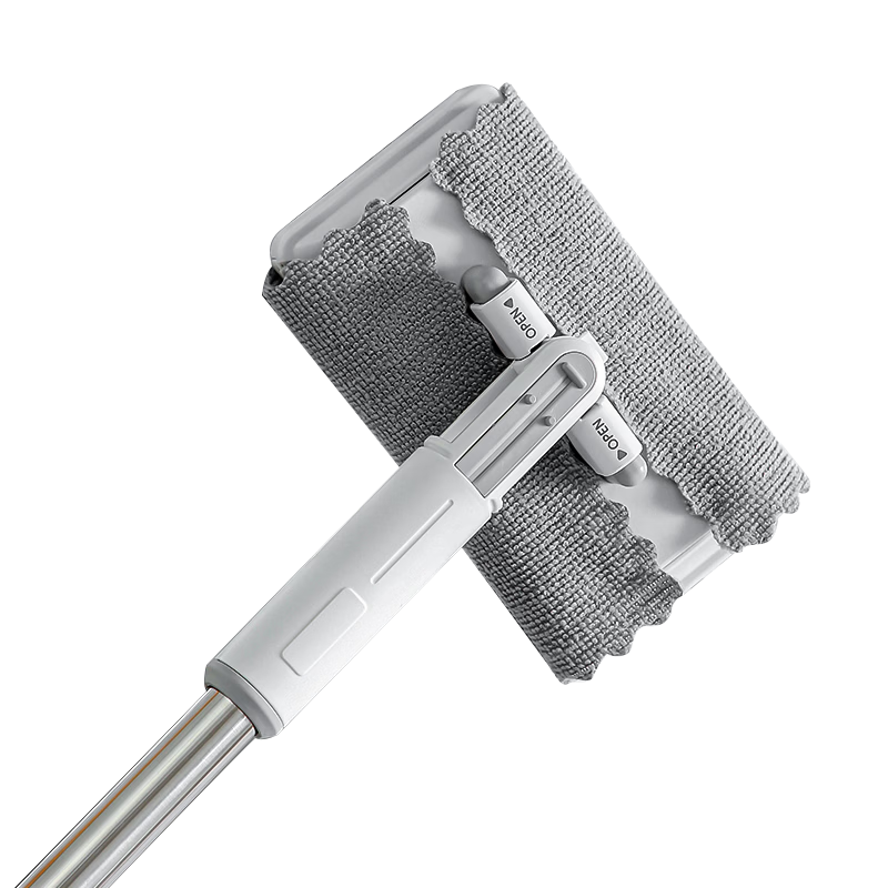 LYNN Facial Towel Mop 16cm Flat Mop Clip Cloth Mop Hands-Free One-Button Detachable Multi-Functional Floor Cleaning Tool