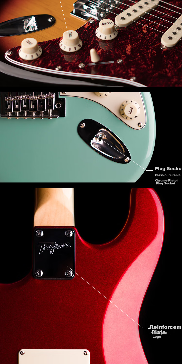 Tagima Electric Guitar TG530-WV Vintage Off-White Beginner Student Guitar Set 4