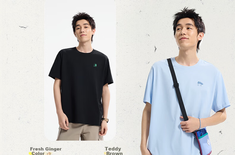361° Unisex T-Shirt Spring Summer New Pure Cotton Sports Outdoor Loose Fit Crew Neck Short Sleeve Top 632623102-7 3