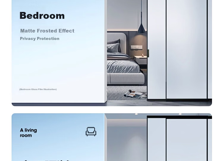 Zichen Thick Frosted Glass Window Privacy Film Translucent Opaque Anti-Peeping Bathroom Shower Sticker 30