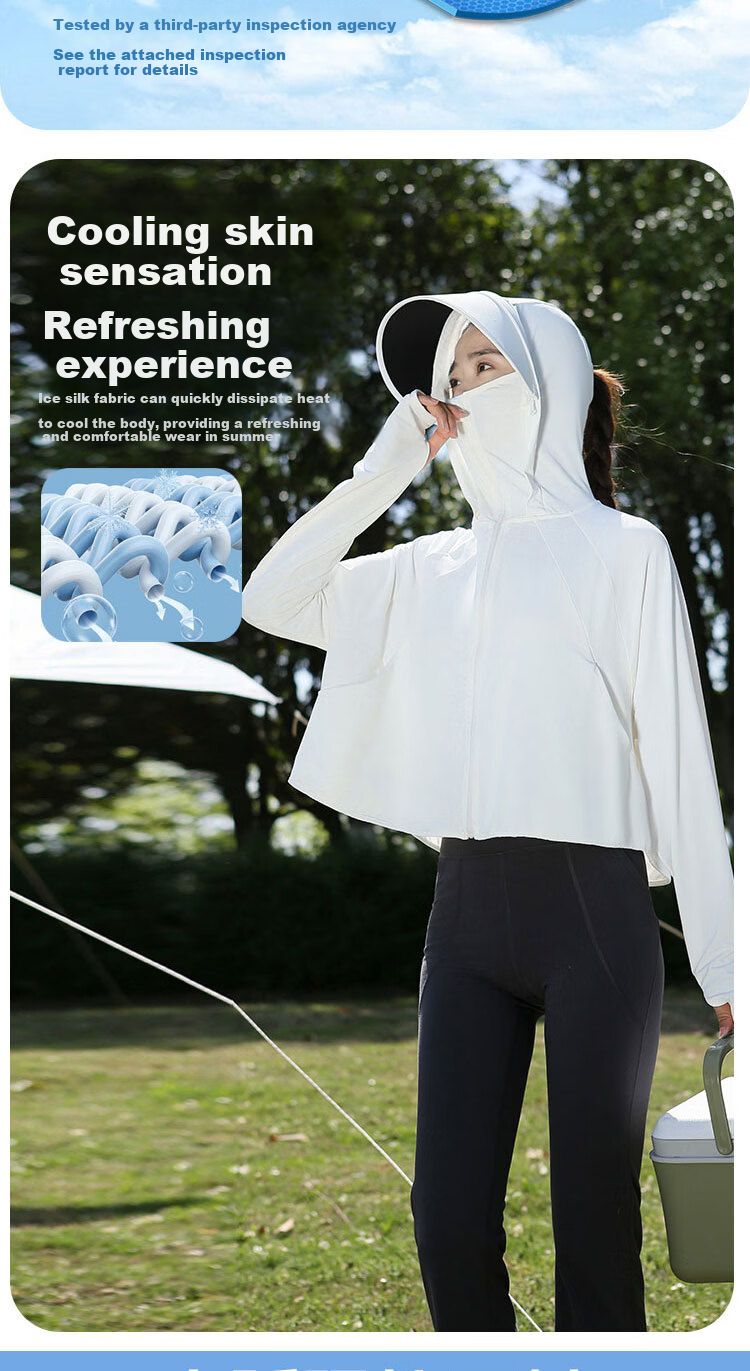 Combo Women's Summer Sunscreen Jacket UPF50+ Outdoor Cycling Sun Protection Lightweight UV Protection Shirt 2