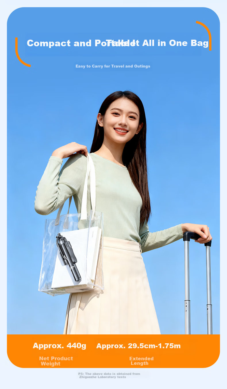 Zhiguozhe 1.8m Aluminum Alloy Selfie Stick Phone Holder Floor Stand 360° Rotation Anti-Shake Follow Shooting Automatic Tripod Portable Travel 2026 New Model 18