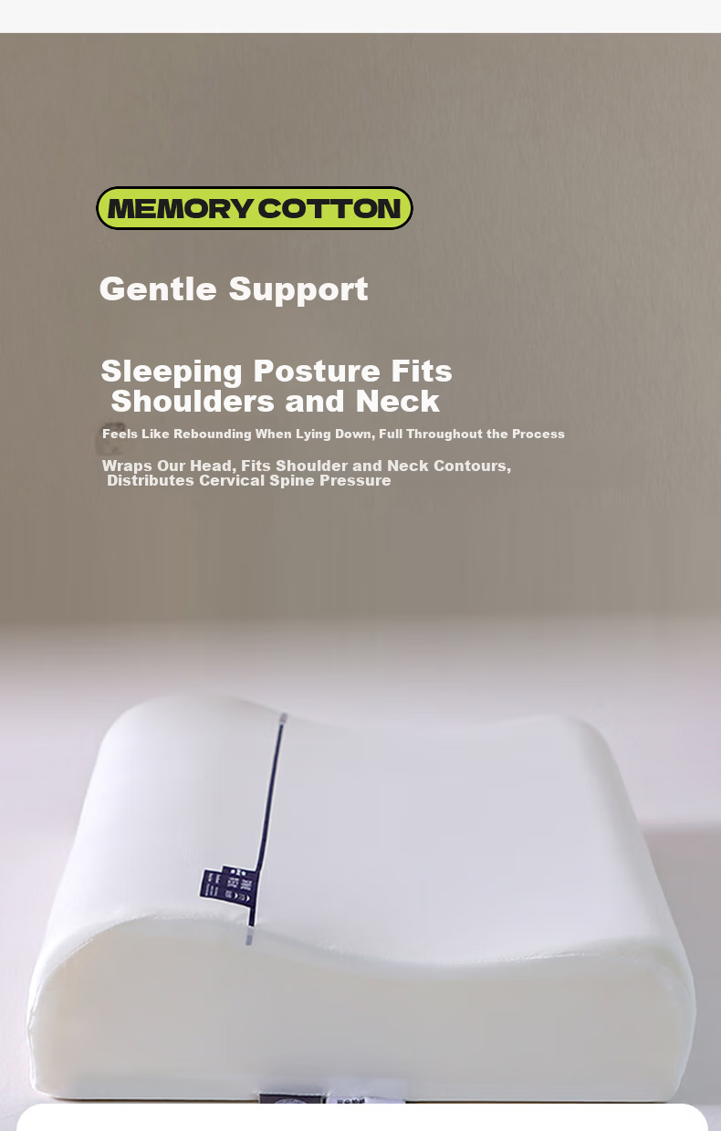 Aiwei Cervical Pillow Memory Foam Slow Rebound Sleep Pillow Core 30x50cm Blank 10