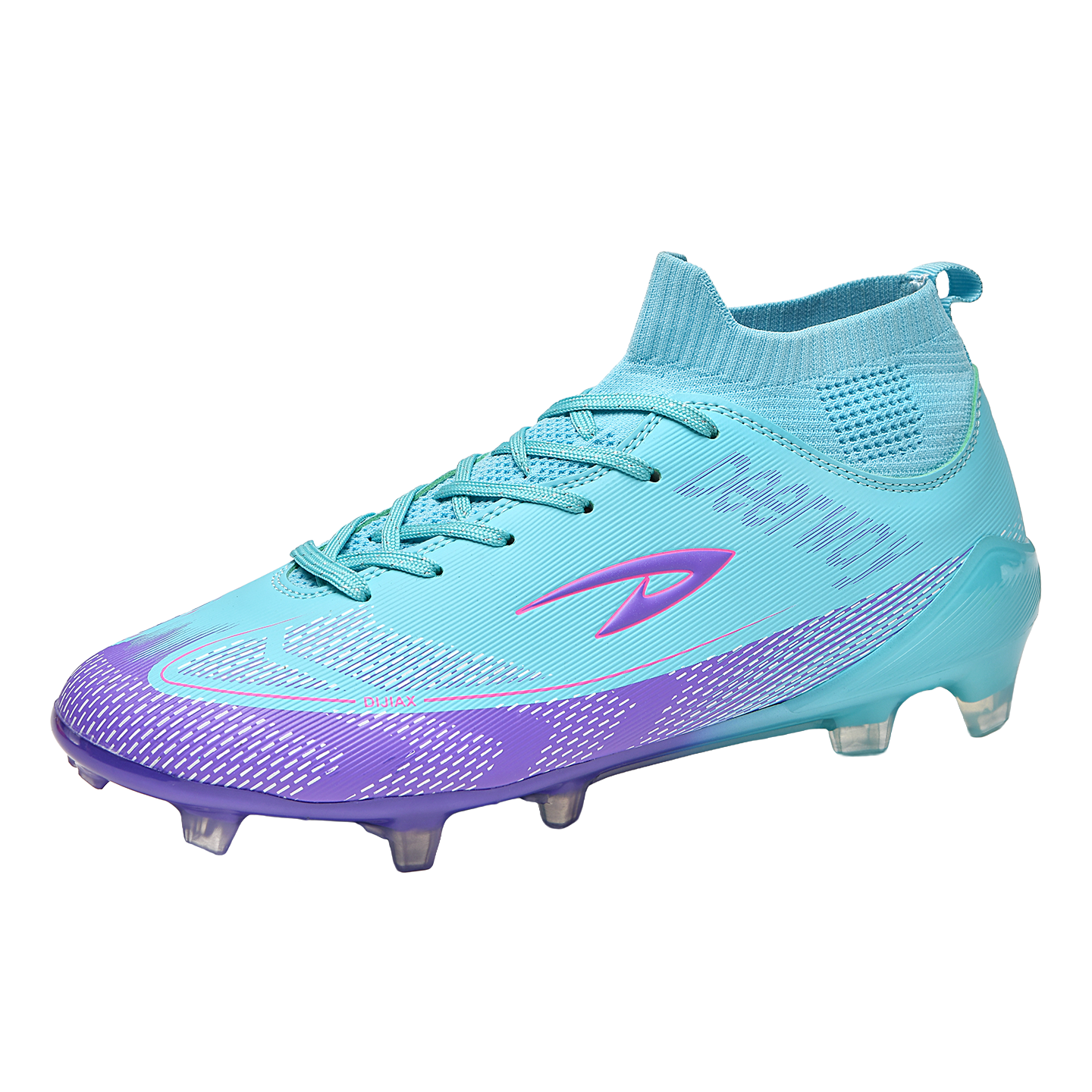 Delhui Men's Soccer Shoes AG Long Studs Non-Slip Youth Student TF Turf Training Shoes Moon Purple AG Long Studs Size 40