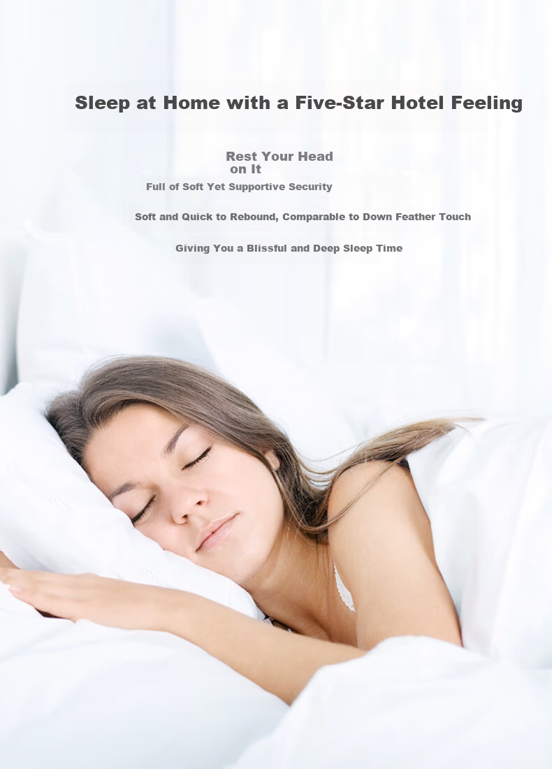 Luolai Home Textiles Hotel Antibacterial Mite-Resistant Soft Pillow Low Pillow Pair White 46*72cm 8