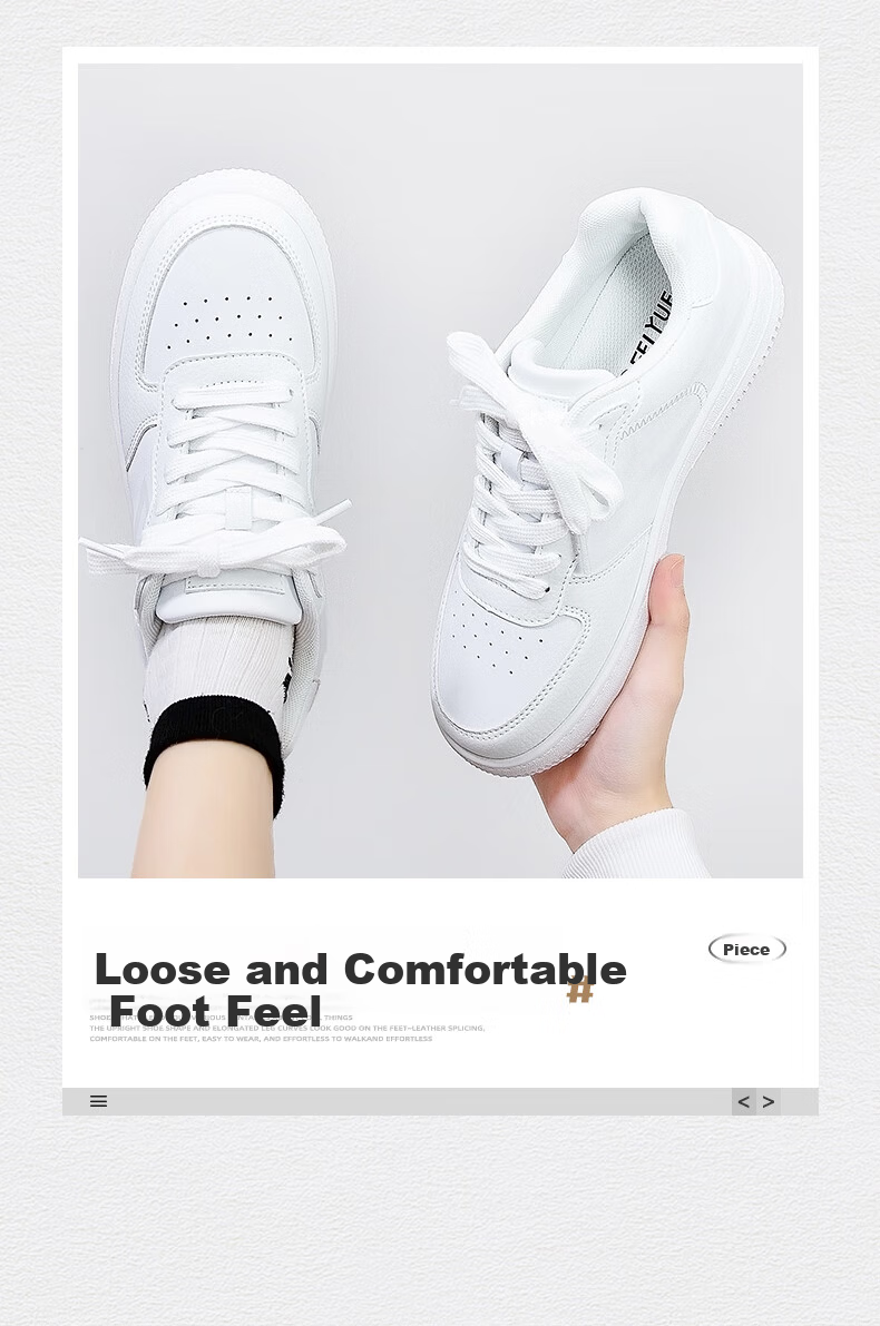 Feiyue Official Women's Sneakers 2026 Spring New Casual Versatile White Shoes Brown Size 43 3