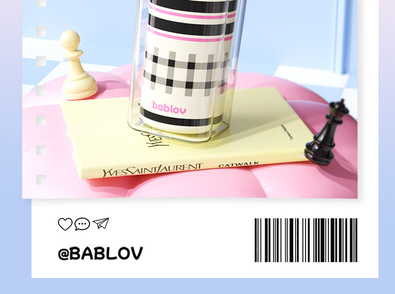 BABLOV Flower Companion Forest Straw Cup for Girls High-Value Tritan Plastic Water Bottle Summer Portable Double-Layer Travel Cup for Students 11