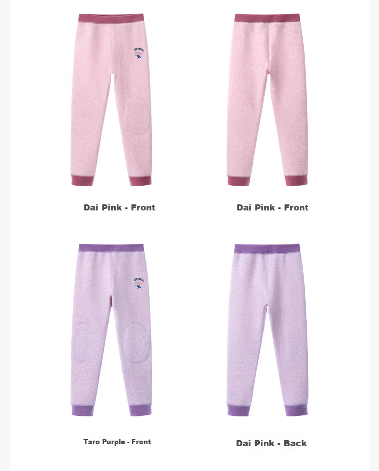 Disney Zootopia Girls' Autumn Winter Fleece-Lined Thick Warm Pants Purple Size 110 6