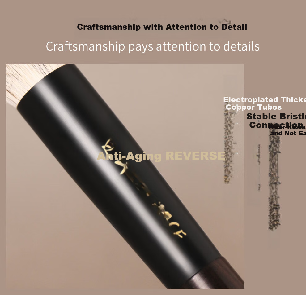 REVERSE Sandalwood T71 Round Head Blush Highlighter Brush Animal Hair Ultra-Soft Makeup Brush for Beginners 7