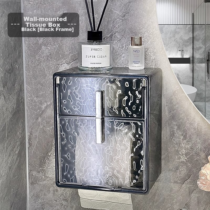 Bydoll Bathroom Toilet Paper Holder Waterproof Wall-Mounted Tissue Box White