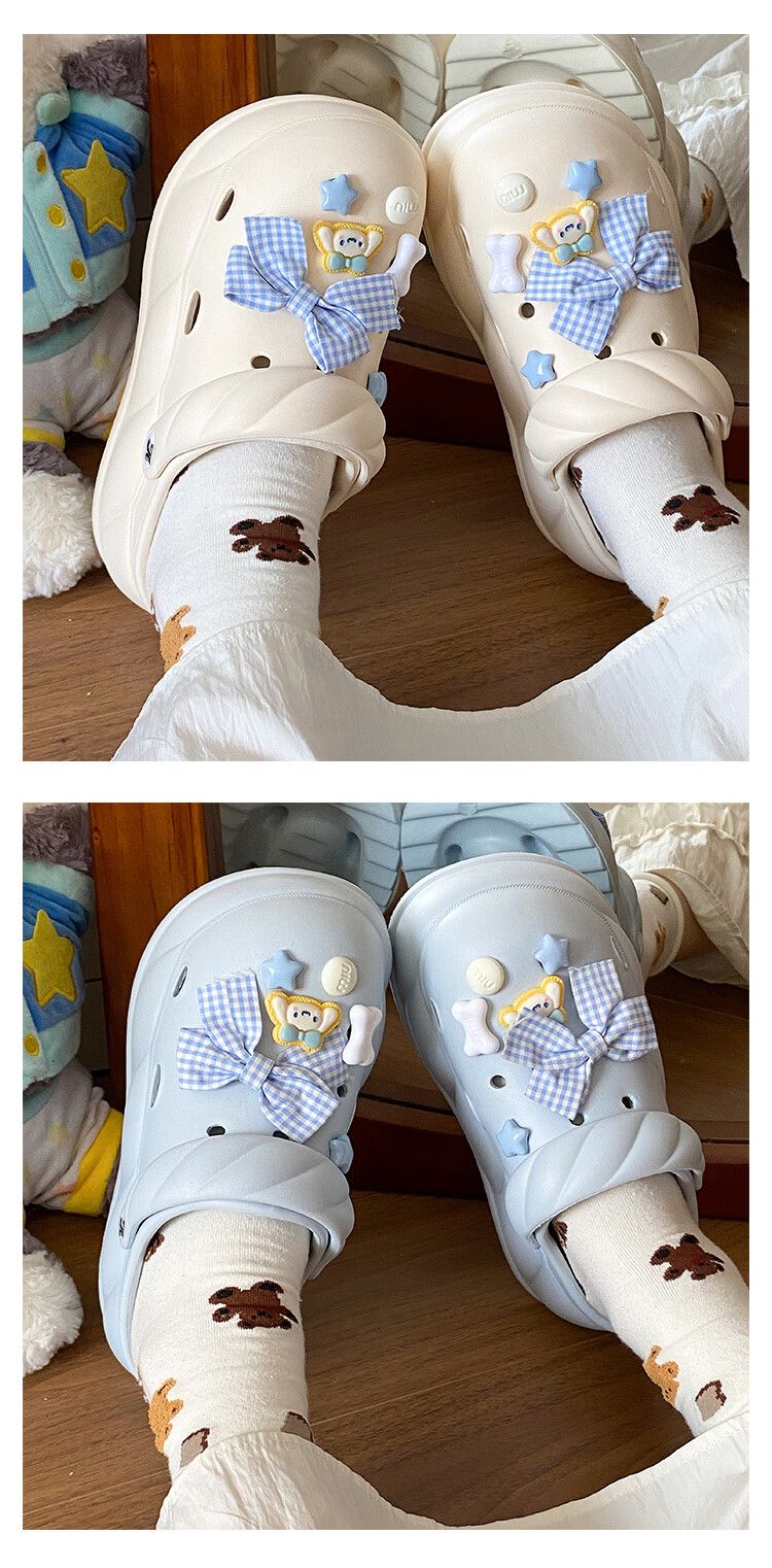 TonLion Women's Sandals 2026 Summer Breathable Hole Shoes Thick Sole Height Increasing Casual Beach Shoes Fashion White Size 40/41 1