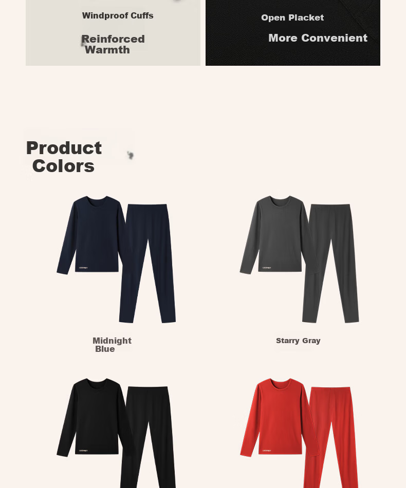 LUCKMEEY Thermal Underwear Set Combed Cotton Heat Retaining Base Layer Slim Fit Pure Cotton Autumn Long Johns for Men and Women Winter Innerwear 31
