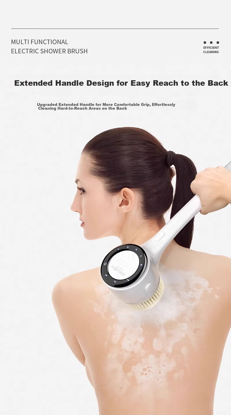 Tingjian Shiguang Electric Bath Brush Automatic Back Scrubber Smart Exfoliating Machine with 5 Brush Heads 9