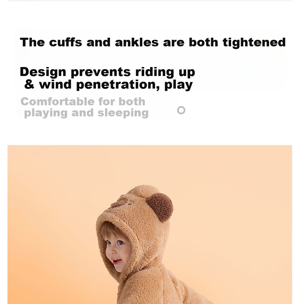 Betis Baby Clothes Autumn Winter Thickened Fleece Lined Warm Unisex Infant Romper Jumpsuit Winter Outdoor Crawling Suit 17
