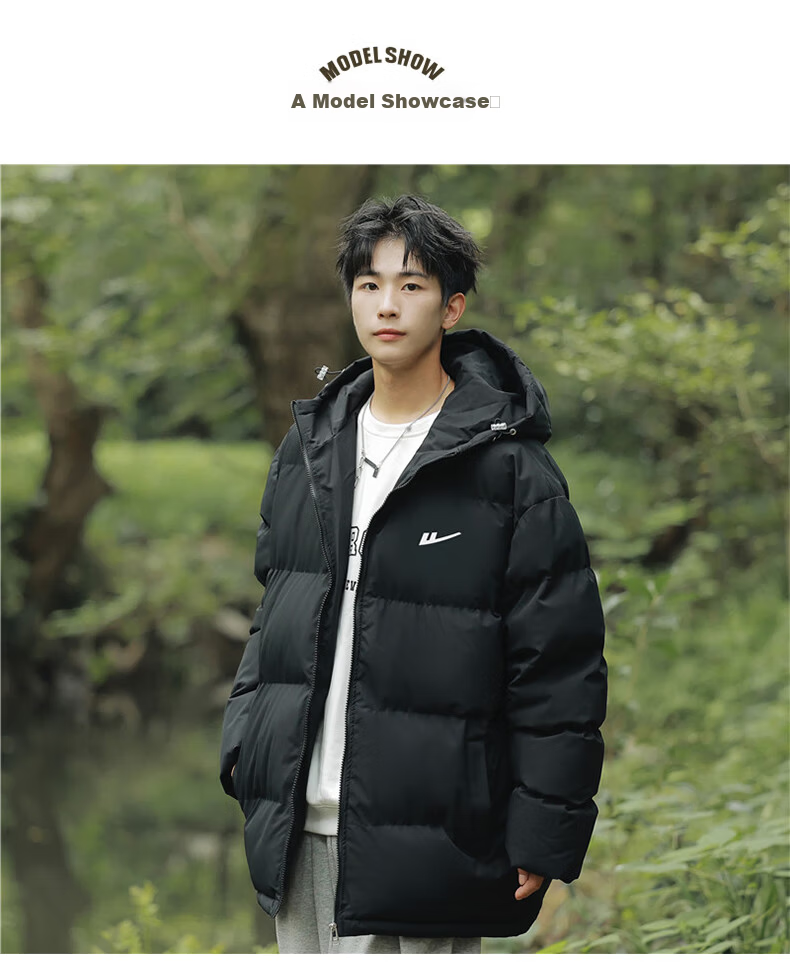 Warrior Hooded Cotton Padded Jacket New Winter Thickened Windproof Warm Casual Cotton Coat 9