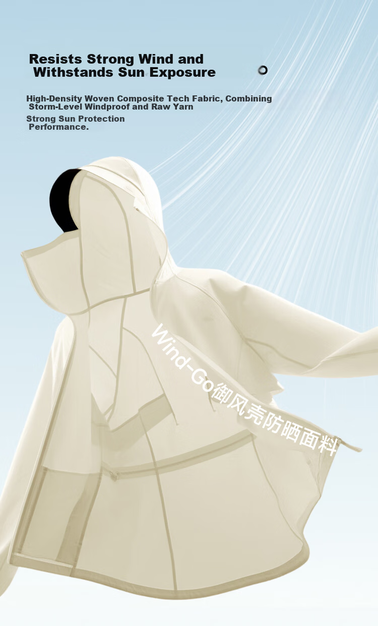 Beneunder Women's Sunscreen Jacket Outdoor Windproof Quick-Dry Sports Breathable WS002 Coconut White XL 5