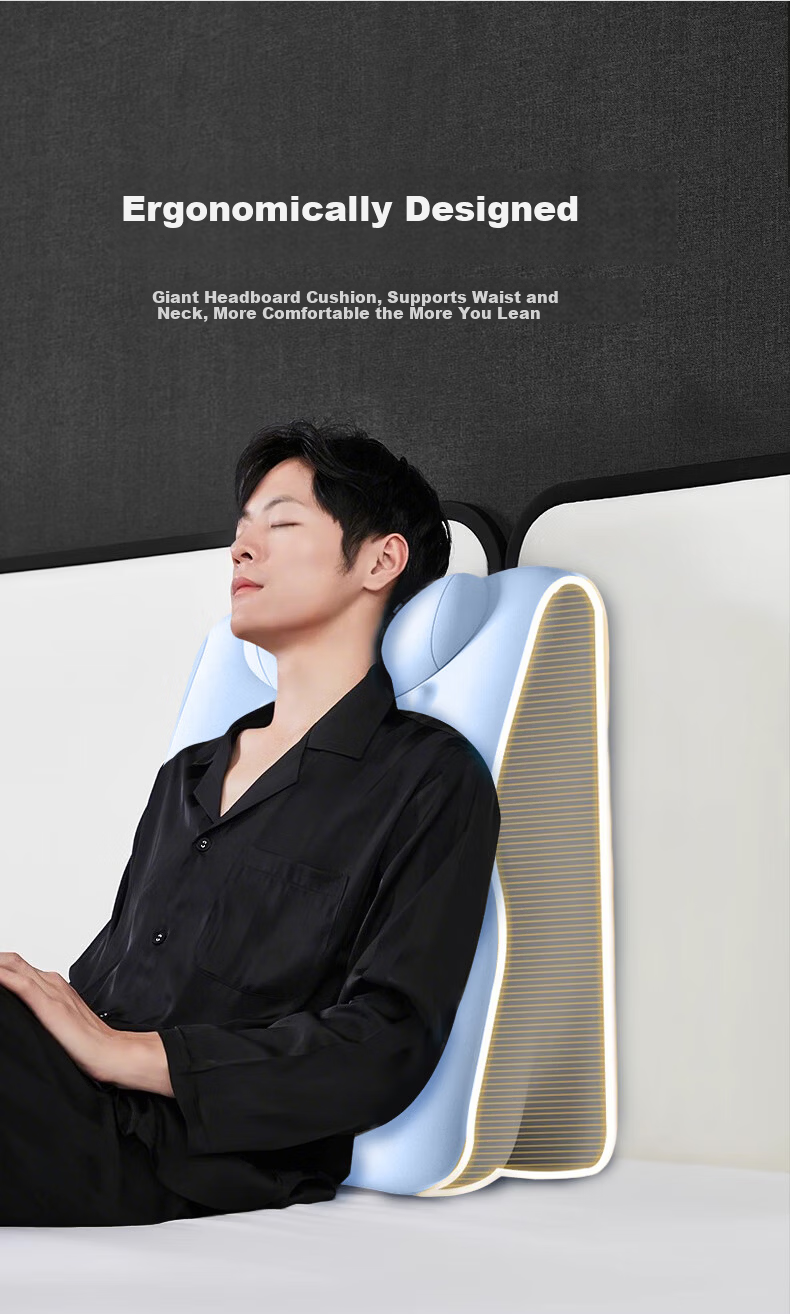 Mi Xiaoshu Bed Headrest Lumbar Pillow Bed Lounging Cushion Large Backrest Comfortable Pressure-Relief Lumbar Support Pillow 3