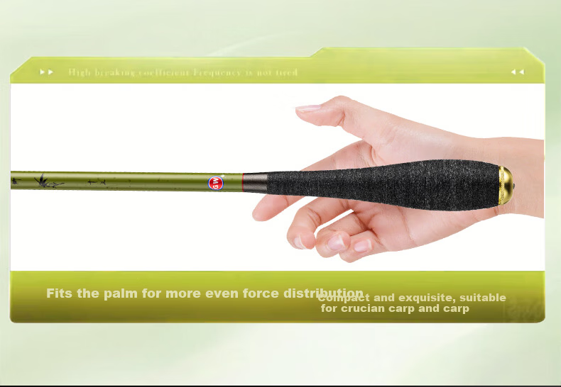 GW Bamboo Xianfeng Carbon Ultra-Light Crucian Carp Fishing Rod Hand Rod 3H28 Action 4.8m 9