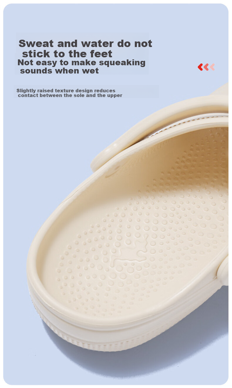 JD Jingzao Professional Non-Slip EVA Clog High-Value Odor-Resistant Outdoor Slippers for Women Black Size 37-38 8