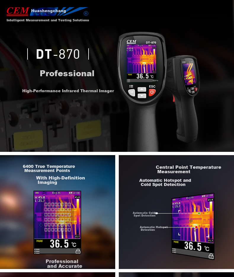 CEM DT-982H High-Definition Infrared Thermal Imager Industrial Thermal Camera for Power Fault Detection And Underfloor Heating Inspectio 1