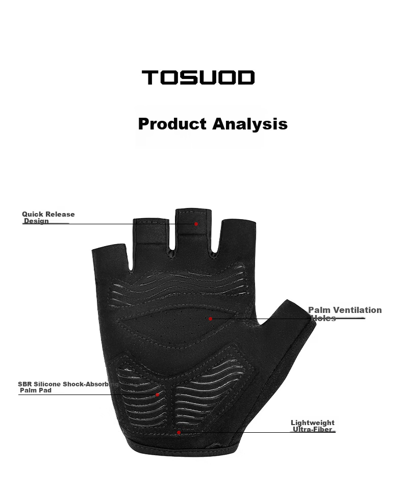 Captain Tas Cycling Gloves Short Finger Summer Lightweight Mountain Road Bike Half Finger Shockproof Protective Gloves for Men and Women 4