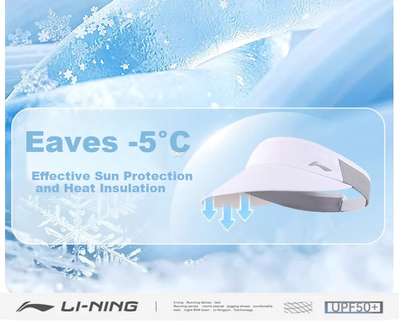 Li-Ning Unisex Open-Top Cap Spring Summer Sun Protection Quick-Dry Sweat-Absorbent Outdoor Marathon Tennis Hat Black 13