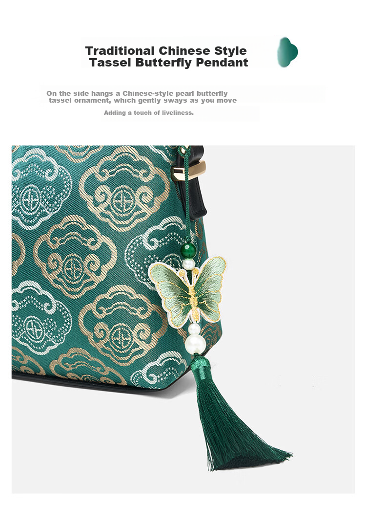 Aokang Women's Bag Trendy National Style Embroidered Small Square Bag Light Luxury Crossbody Shoulder Bag Birthday Gift for Mom and Wife 5