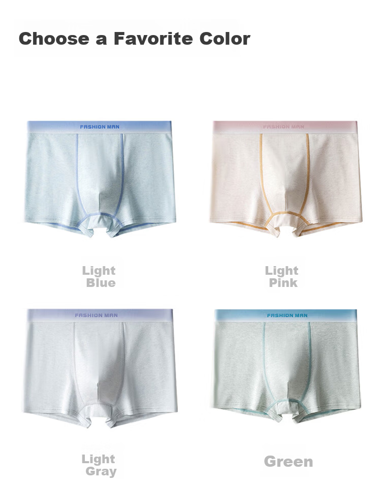 Hodo Boys' Cotton Boxer Briefs for Adolescents, Puberty Stage, Middle School, 4-Pack, Colorful Cotton, Size 170 9