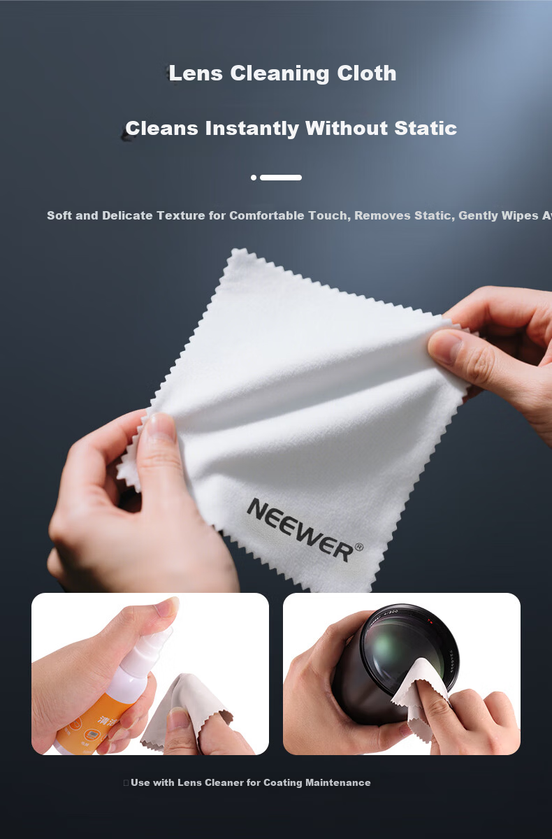 NEEWER 16-in-1 Camera Cleaning Kit CMOS Sensor Cleaning Swabs Dust Removal Tools for Canon Nikon Sony Mirrorless Cameras Lens Cleaning Paper Air Blower 5