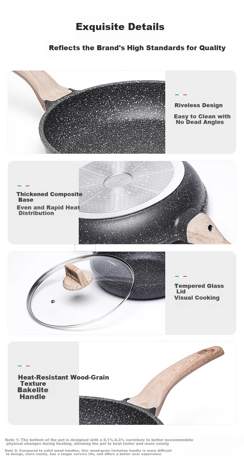 Carrot Maifan Stone Non-Stick Frying Pan Steak Skillet Titanium Home Use Small Egg Pan Induction Cooker 26cm Without Lid 11