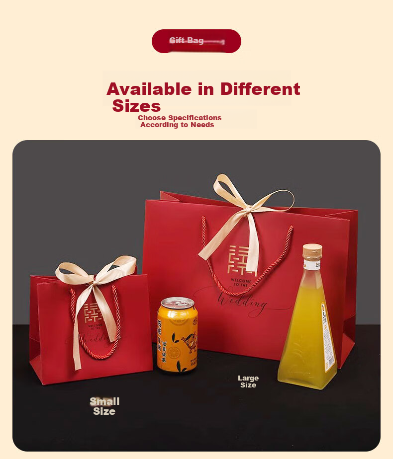40,000 Kilometers Wedding Engagement Gift Tote Bag Dowry Red Storage Organizer Wedding Celebration Bag Bridal Gift Candy Bag 6