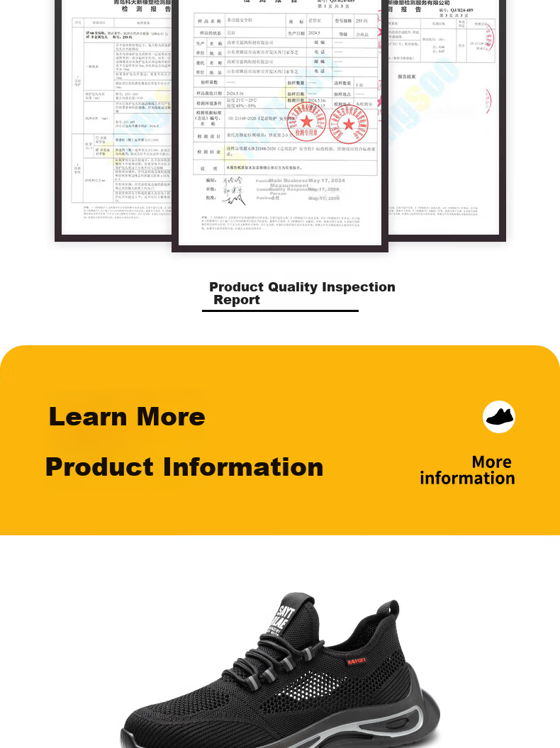 LAOGUANJIA Men's Summer Breathable Work Shoes with Fiberglass Toe Cap, Anti-Smash, Anti-Puncture, Electrician Insulated 10KV Safety Shoes for Women, Size 36, Length 270mm 13