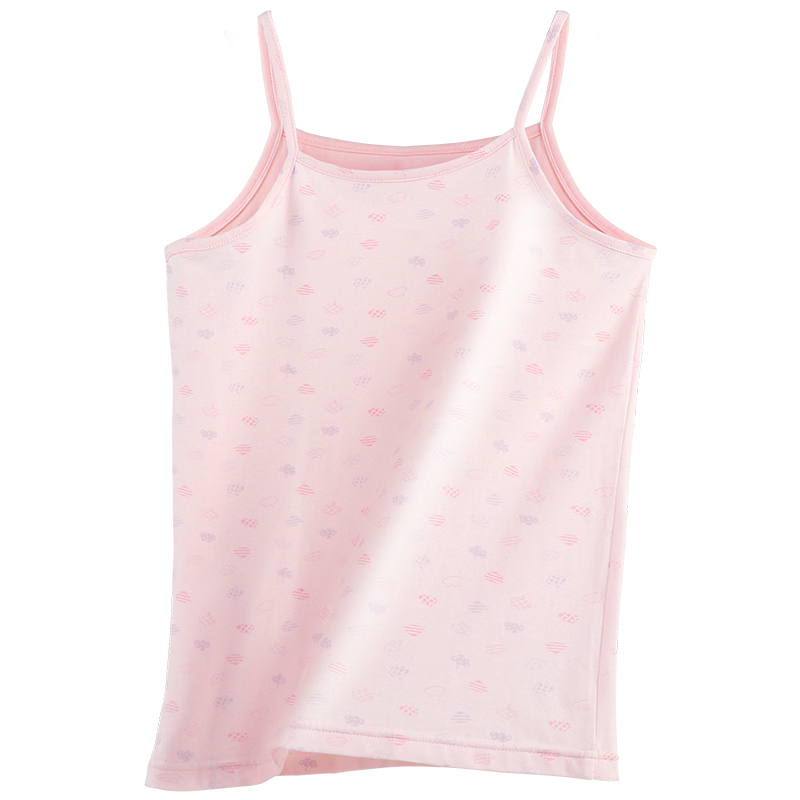 Hodo Children's Tank Top, Girls' Summer Thin Cotton Undershirt, Sleeveless Camisole for Girls, B3024 Light Pink, Size 120