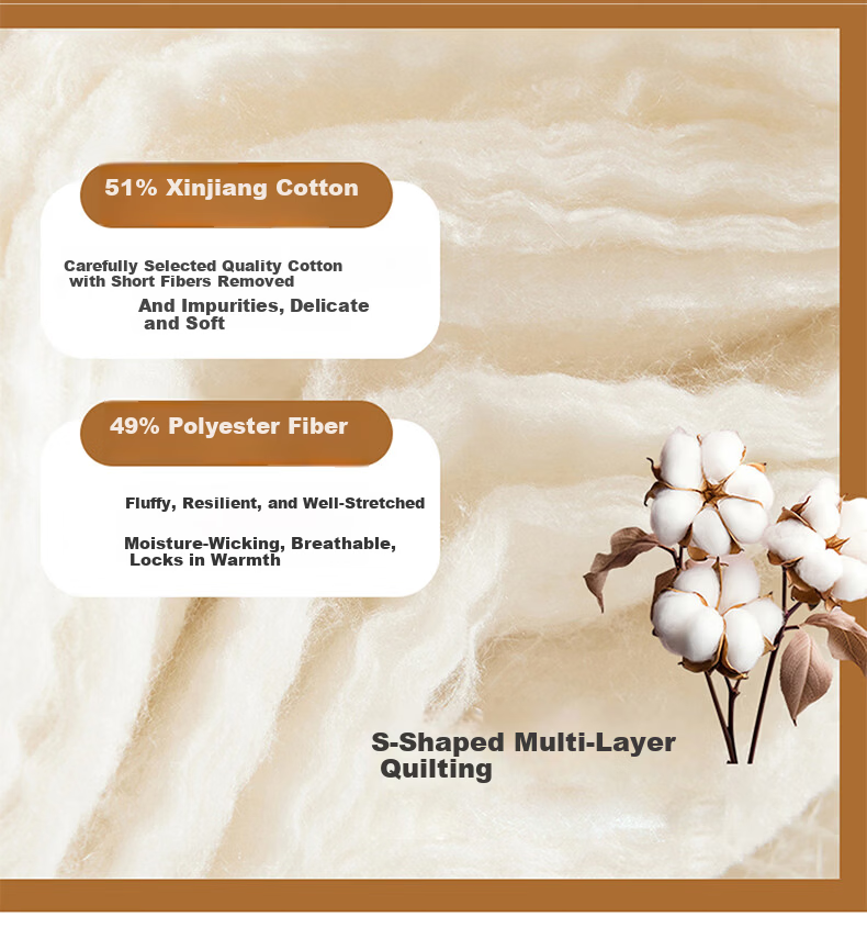 Grace Class A Antibacterial Cotton Quilt Double Home Quilt Core Autumn Winter 6 Jin 200*230cm Three-Heart Leaf 4