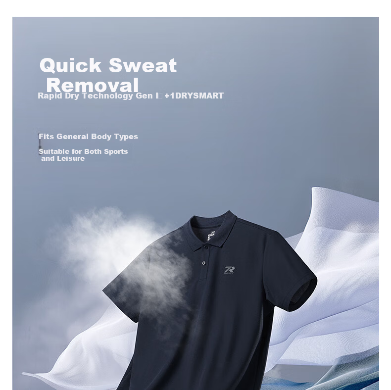 361° Men's Short Sleeve T-Shirt Spring Summer Sports Quick-Dry Running Fitness Polo Shirt 652624109H-5 3