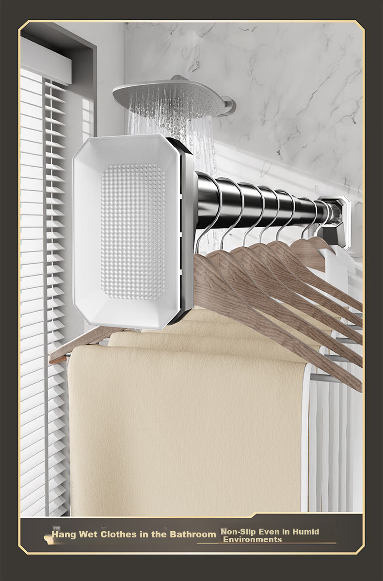 Cobbe No-Drill Telescopic Clothes Drying Rod Universal Adjustable Hanging Rod Curtain Rod 90-160cm 11