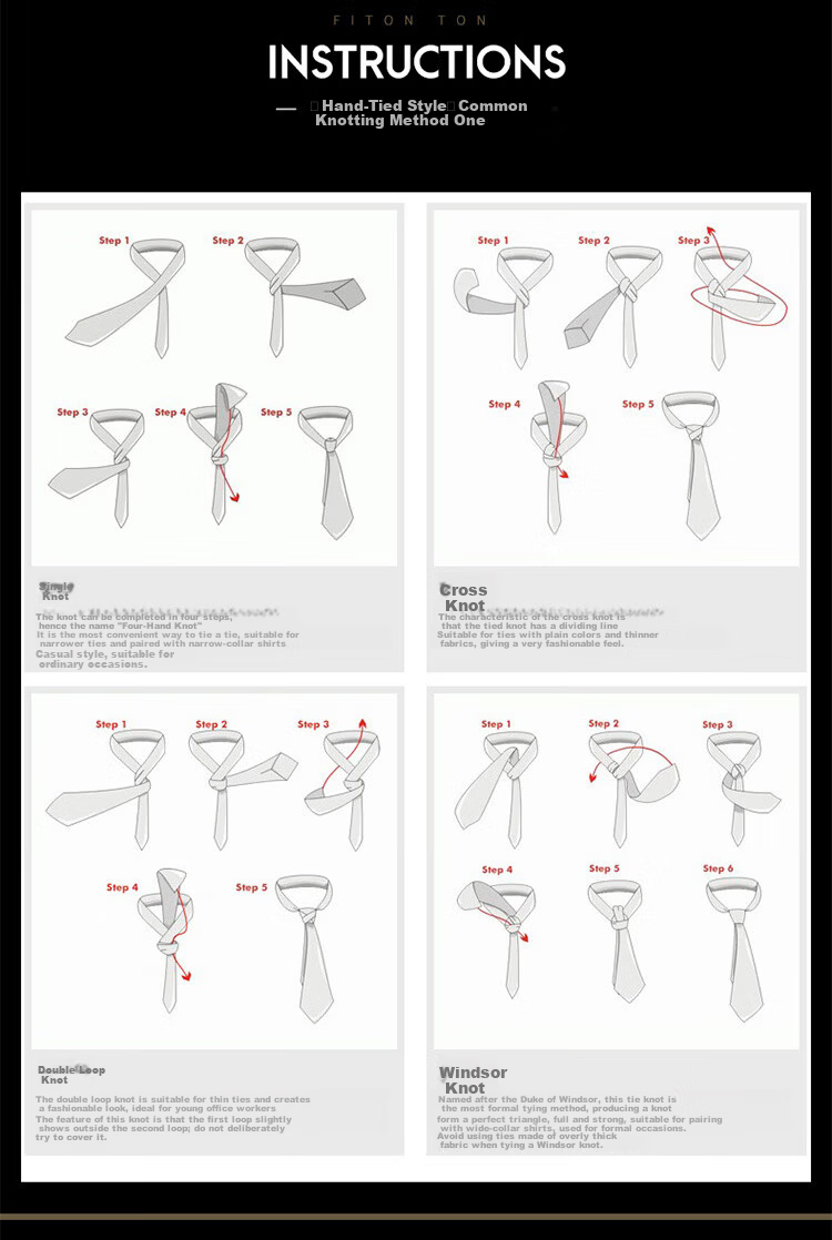 FitonTon Wedding Annual Meeting Tie Hand-Tied Men's Suit High-End Workplace Business Shirt Gift Box New Year Valentine's Day Gift 13