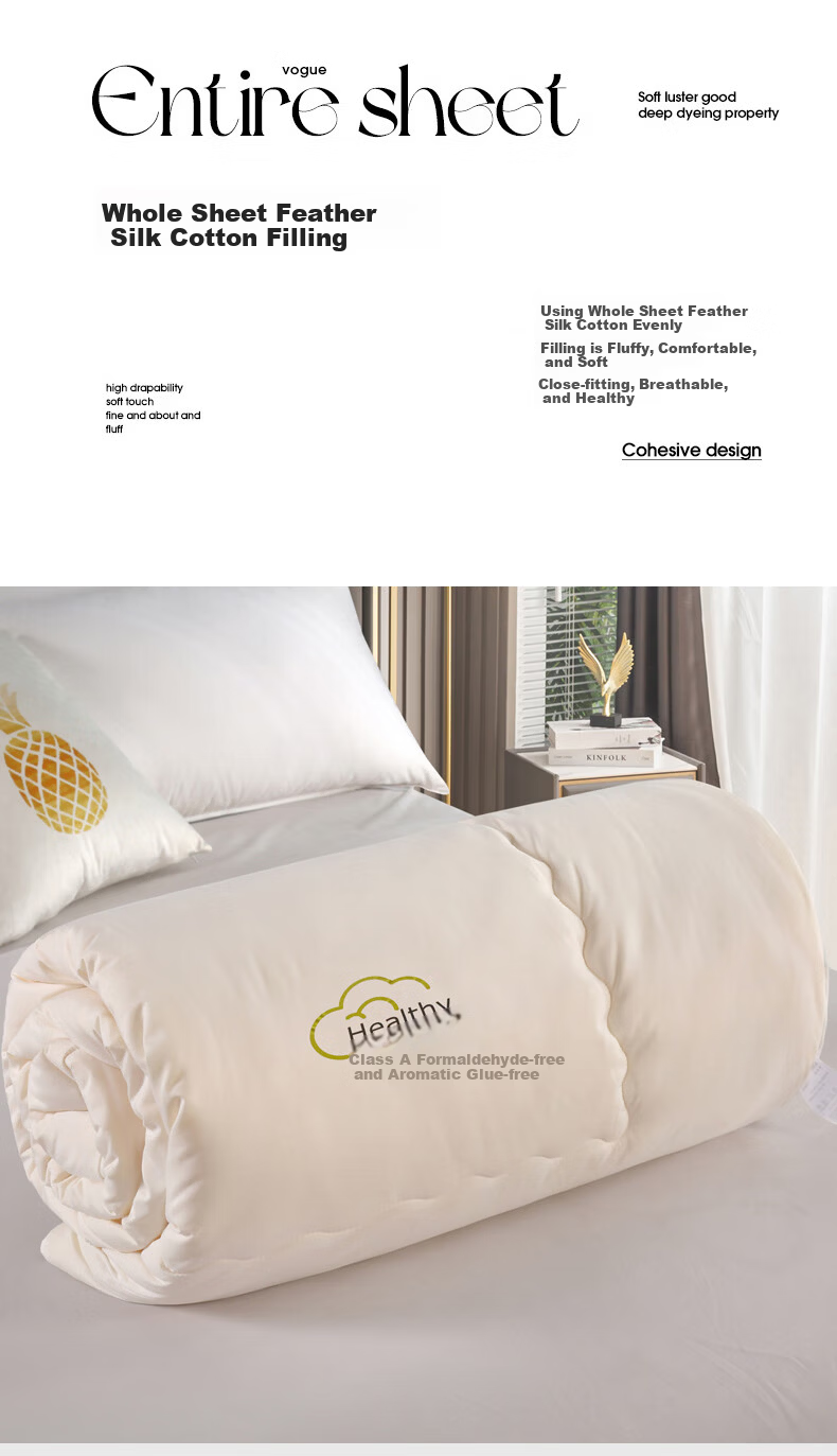 Grace Fiber Comforter, Single Bed for Students' Dormitory, Thickened Winter Quilt, 7 Jin (3.5 Kg), 150x200cm, Dark And Light Gray 7