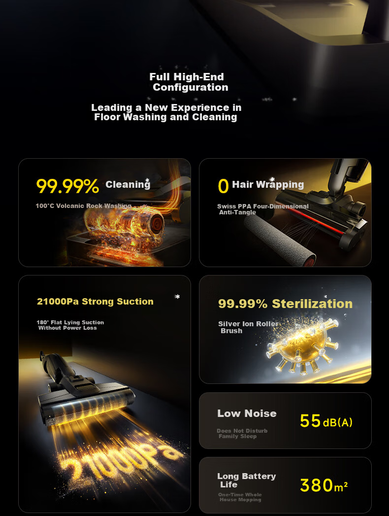 Deerma [Black Technology Bestseller] Bubble Floor Cleaner P90Pro Flagship MAX [Mechanical Arm, No Water Stains, Spot Foam Cleaning, IPX7 Waterproof Soaking, Deodorizing Floor Brush] 4
