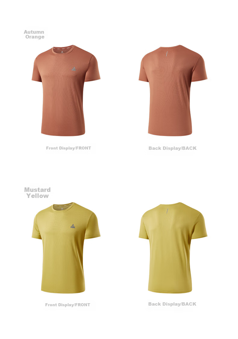 Peak Men's Summer Short Sleeve Quick-Dry Breathable Sports Loose Running Base T-Shirt DF652471 102