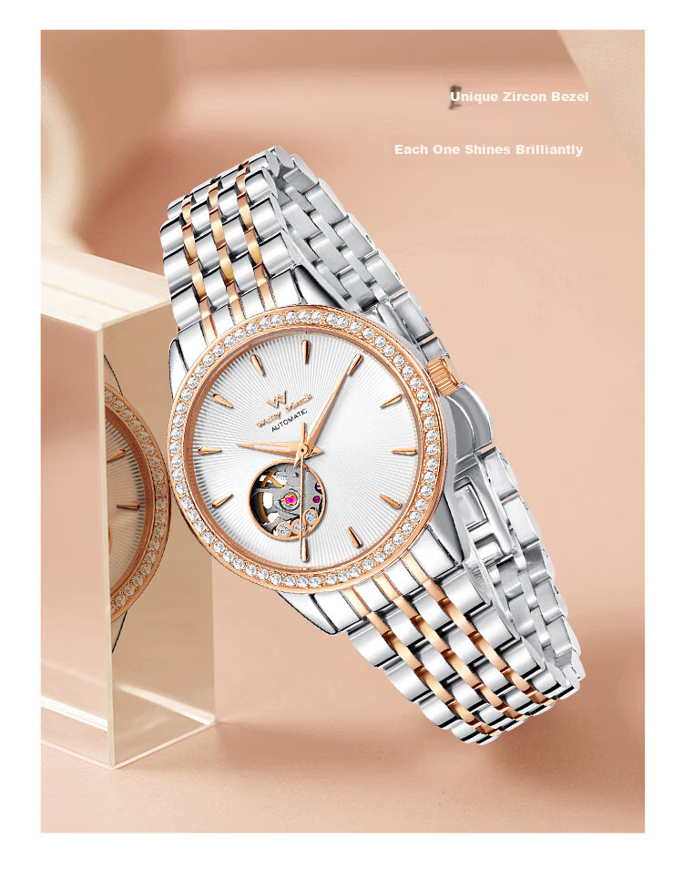 Welly Merck Swiss Watch Lightweight Luxury Minimalist Mechanical Waterproof Women's Watch Birthday Gift 4
