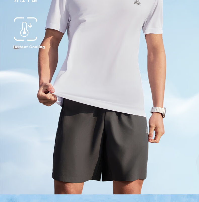 Peak Men's Summer Short Sleeve Quick-Dry Breathable Sports Loose Running Base T-Shirt DF652471 30